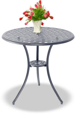 Centurion Supports Oshowa Grey Garden And Patio Cast Aluminium Bistro Table - image 1