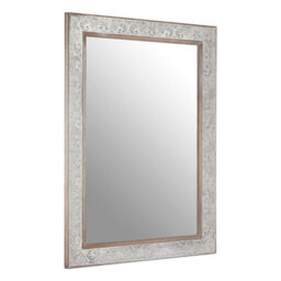 Orsina Antique Silver Rectangular Wall Mirror - thumbnail 2