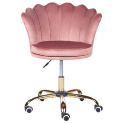 Beliani Desk Chair Monticello Velvet Pink - thumbnail 5