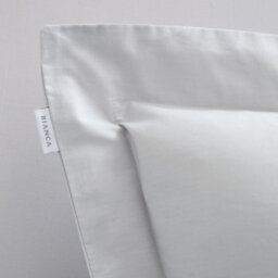 Bianca Fine Linens 200 Thread Count Cotton Percale Oxford 50X75Cm + Border Pack Of 2 Pillow Cases With Envelope Closure Grey - thumbnail 3