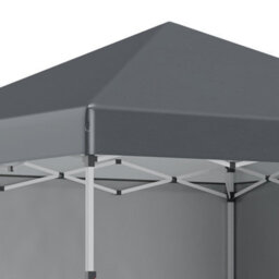 Outsunny 3X3 (M) Pop Up Gazebo Party Tent W/ 2 Sidewalls, Weight Bags Dark Grey - thumbnail 9