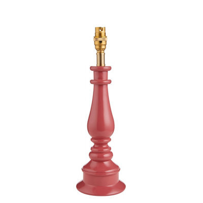 Loops Stylish Pink Clay Table Lamp Base With Brass Finish - B22 Led Compatible - image 1