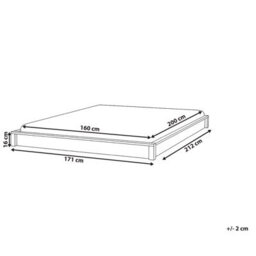 Beliani Bed Without Headboard Wood Antras 160 X 200 Cm (Eu King Size) Dark Brown - thumbnail 3