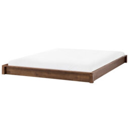 Beliani Bed Without Headboard Wood Antras 160 X 200 Cm (Eu King Size) Dark Brown - thumbnail 1