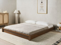 Beliani Bed Without Headboard Wood Antras 160 X 200 Cm (Eu King Size) Dark Brown - thumbnail 2
