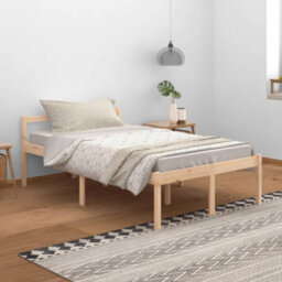 Berkfield Bed Frame Solid Wood Pine 120X200 Cm - thumbnail 1