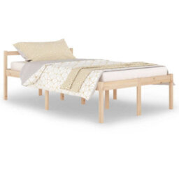 Berkfield Bed Frame Solid Wood Pine 120X200 Cm - thumbnail 2