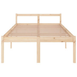 Berkfield Bed Frame Solid Wood Pine 120X200 Cm - thumbnail 4