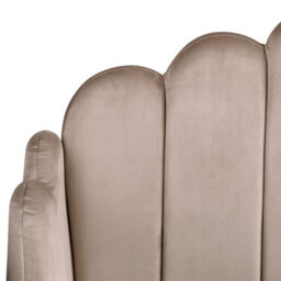 Beliani Bed Velvet Ambillou 140 X 200 Cm (Eu Double) Taupe - thumbnail 7