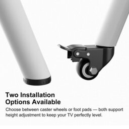 "Aesome Heavy Duty Tripod Movable Floor Tv Stand With Storage Shelf Height Adjustable For 40-75"" Tv Screen Studio" - thumbnail 9