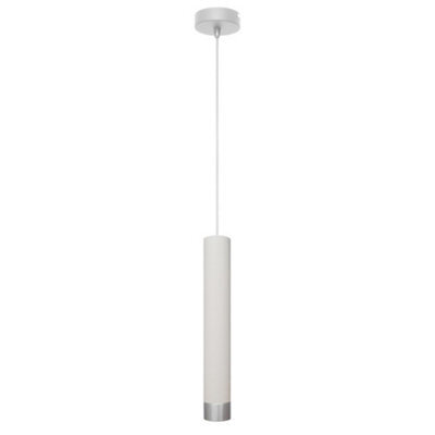Luminosa Lighting Luminosa Tuba Slim Pendant Ceiling Light White, Chrome 10Cm