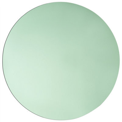 Beliani Wall Mirror Bouchon 80 Cm 80 Cm Green - image 1