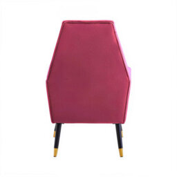 Fwstyle Loretta Wine Velvet Upholstered Padded Accent Armchair - thumbnail 4