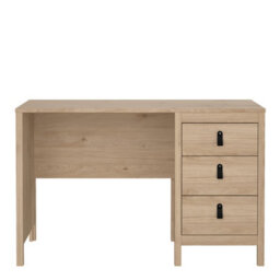 Furniture To Go Barcelona Desk 3 Drawers In Jackson Hickory Oak - thumbnail 2