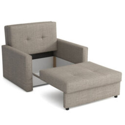 Viva Bis I Armchair With Sleeping Function Storage Container Wooden Frame 103X85X98Cm Brown - thumbnail 3
