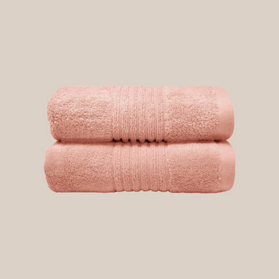 Misona Ultra Soft Bamboo Pair Of Hand Towels - Blush - image 1