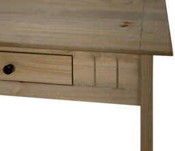 Mews Panama Coffee Table 1 Drawer Solid Pine Wood Waxed Oak Finish - thumbnail 4