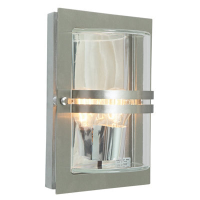 Elstead Basel 1 Light Outdoor Flush Wall Light Stainless Steel Ip54, E27 - image 1