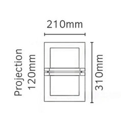 Elstead Basel 1 Light Outdoor Flush Wall Light Stainless Steel Ip54, E27 - thumbnail 3