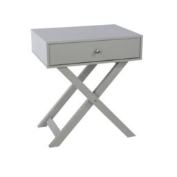 Core Products Set Of 2 Options X Legs 1 Drawer Bedside Cabinets, Grey Finish, Metal Handle - thumbnail 4