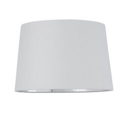 First Choice Lighting Tripod - Chrome Lamp With White & Silver Fabric Shade - thumbnail 3