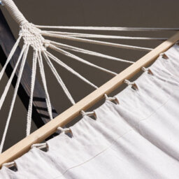 Primrose Ivory Hammock With Charcoal Wooden Stand - thumbnail 3
