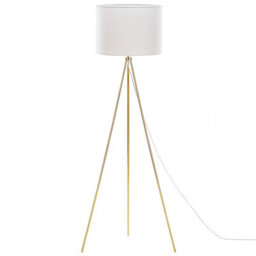 Beliani Aurora Home 148 Cm Gold Tripod Floor Lamp With White Drum Shade - thumbnail 3