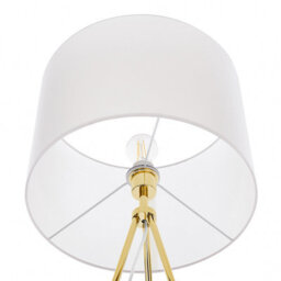 Beliani Aurora Home 148 Cm Gold Tripod Floor Lamp With White Drum Shade - thumbnail 4