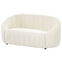 Beliani Sofa 2 Seater Malung Velvet Off-White - thumbnail 5