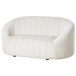 Beliani Sofa 2 Seater Malung Velvet Off-White - thumbnail 4