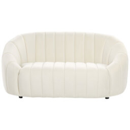 Beliani Sofa 2 Seater Malung Velvet Off-White - thumbnail 1