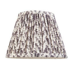 Luminosa Lighting Luminosa Obelisk T Bar Brushed Aged Brass Plate Wall Light With Pearl Grey Fabric Leaf Shade 20Cm B22 - thumbnail 6