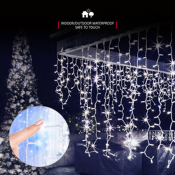 NETTA 480 Led Icicle Lights 15M Indoor/outdoor Christmas Lights With White Cable - Blue & Cool White - thumbnail 4