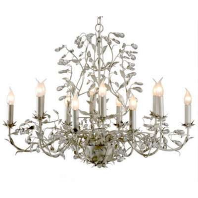 Luminosa Lighting Luminosa Michelan 12 Light Multi Arm Chandeliers Beige Gray