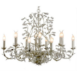 Luminosa Lighting Luminosa Michelan 12 Light Multi Arm Chandeliers Beige Gray