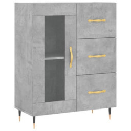 Berkfield Highboard Concrete Grey 69.5X34X180 Cm Engineered Wood - thumbnail 7