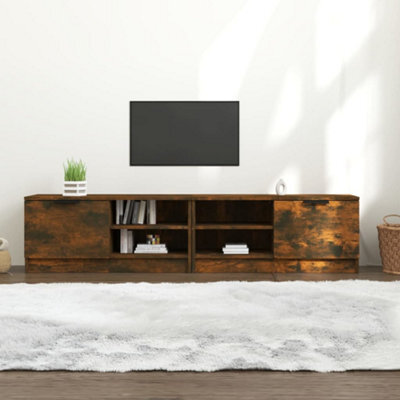 Berkfield Tv Cabinets 2 Pcs Smoked Oak 80X35X36.5 Cm Engineered Wood - image 1