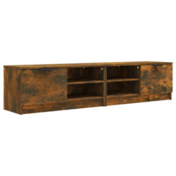 Berkfield Tv Cabinets 2 Pcs Smoked Oak 80X35X36.5 Cm Engineered Wood - thumbnail 2