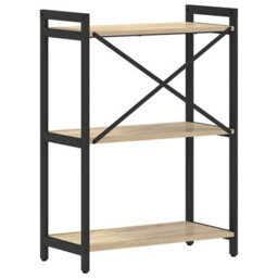 Berkfield Modern Bookcase Sonoma Oak 60 X 30 X 83 Cm Engineered Wood - thumbnail 7