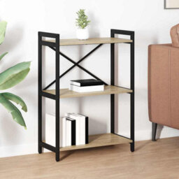 Berkfield Modern Bookcase Sonoma Oak 60 X 30 X 83 Cm Engineered Wood - thumbnail 2