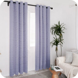 Deconovo Foil Printed Thermal Curtains 46 X 72 Inch Light Purple 2 Panels Super Soft Ring Top Blackout Curtains For Bedroom - thumbnail 5