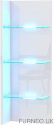 Furneo High Gloss & Matt White Living Room Set Tv Stand Display Cabinets Blue Led Lights Clifpuz 09 - thumbnail 3