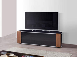 "Mda Designs Sirius 1600 Black With Beamthru Remote-Friendly Walnut Oak Interchangeable Trims For Flat Screen Tvs Up To 70""" - thumbnail 5