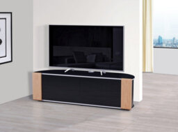 "Mda Designs Sirius 1600 Black With Beamthru Remote-Friendly Walnut Oak Interchangeable Trims For Flat Screen Tvs Up To 70""" - thumbnail 6