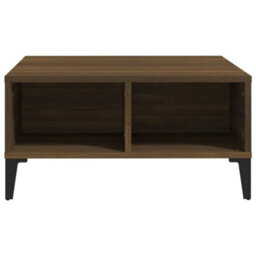 Berkfield Modern Coffee Table Brown Oak 60X60X30 Cm Engineered Wood - thumbnail 3