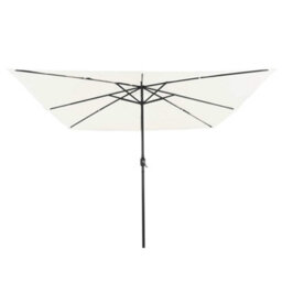 Berkfield Garden Parasol White, Black 295 X 295 X 245 Cm Polyester, Steel - thumbnail 4