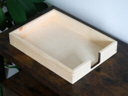 Woodeedoo Wooden A4 Paper Tray Document Holder Letter Rack Magazine Storage Stationery Sorter 23 X 31 X 6 Cm - thumbnail 3