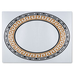 Benjamin Tate Design Greek Key Frame Glass Chopping Boarddesigner Style - thumbnail 2