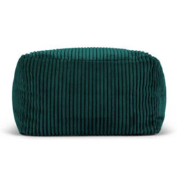 icon Kingston Cord Adults Bean Bag Chair And Pouffe, Ready Filled Beanbag And Footstool Teal - thumbnail 6