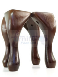 L&F Queen Anne Wooden Legs Antique Brown 150mm High Set Of 4 Replacement Furniture Feet Chairs Sofas Footstools (Self Fixed) - thumbnail 7